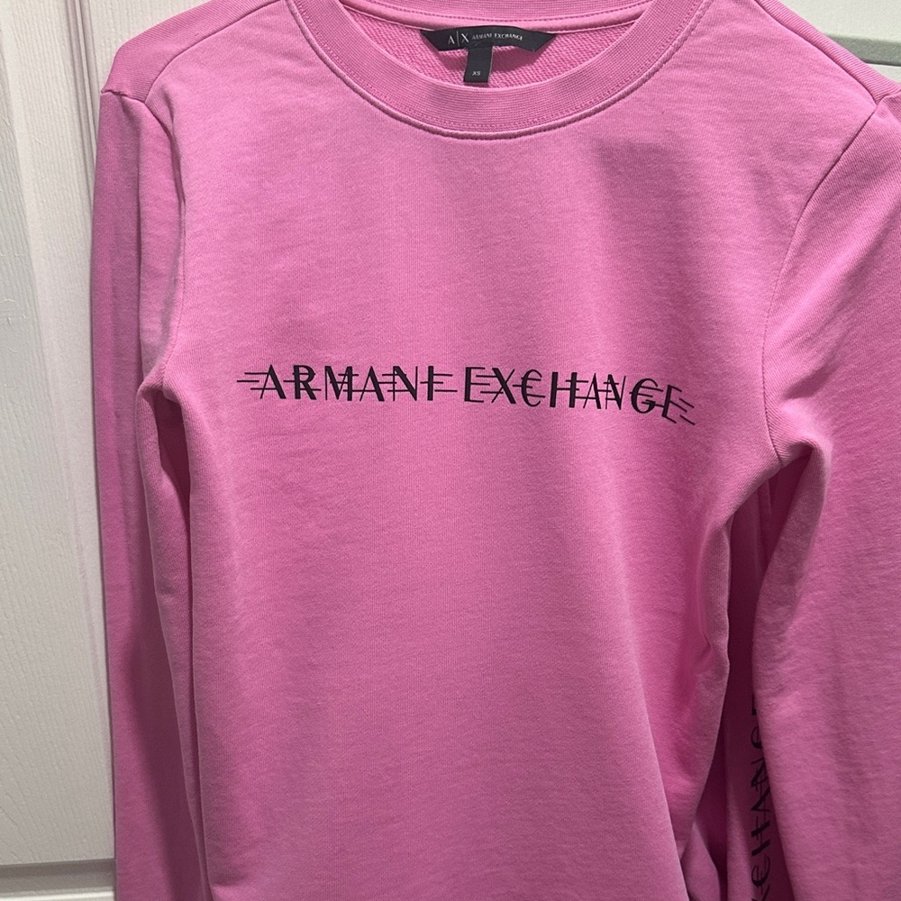 Armani Exchange Vibrant Pink Crewneck and pants set